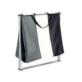 Hectarul - Cos pentru rufe cu 3 compartimente, din poliester si aluminiu, 63 x 38 x 57 Zeller